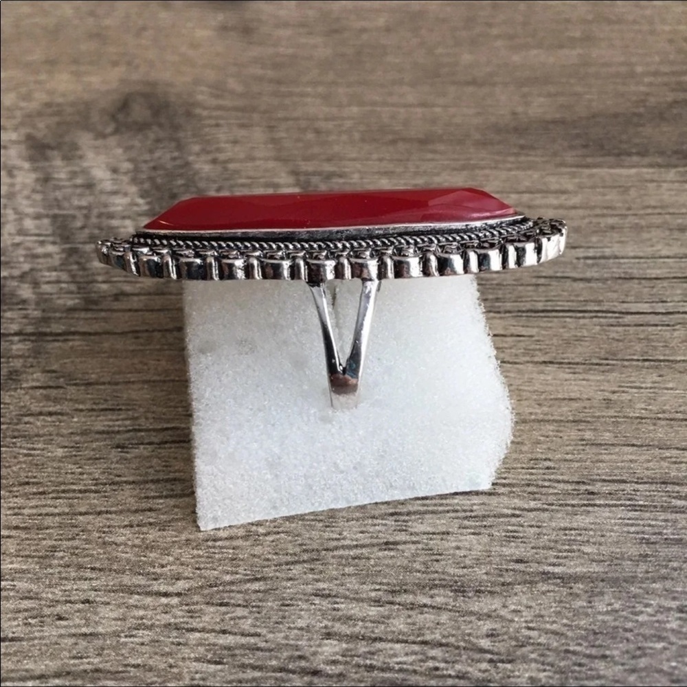 FASHION BIG RUBY RING - Picture 5 of 6